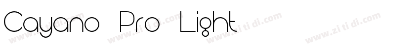 Cayano Pro Light字体转换